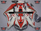 Red and White Pramac Fairing Kit for a 2004 and 2005 Honda CBR1000RR motorcycle