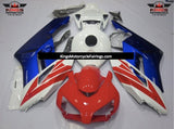 Red, Blue and White Fairing Kit for a 2004 and 2005 Honda CBR1000RR motorcycle
