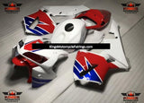 Red, White and Blue Fairing Kit for a 2005 and 2006 Honda CBR600RR motorcycle