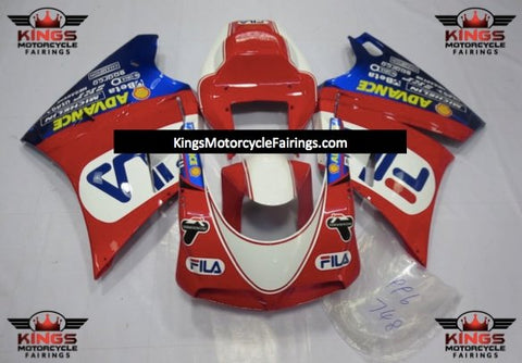 Red, White and Blue FILA Fairing Kit for a 1994, 1995, 1996, 1997, 1998 & 1999 Ducati 916 motorcycle