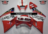 Red and White Marlboro Fairing Kit for a 1998, 1999, 2000, 2001, & 2002 Ducati 996 motorcycle