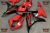 Red, Gloss Black and Matte Black Fairing Kit for a 2007 and 2008 Honda CBR600RR motorcycle
