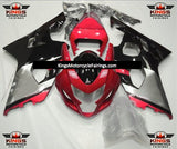 Red, Black and Silver Fairing Kit for a 2004 & 2005 Suzuki GSX-R600 motorcycle