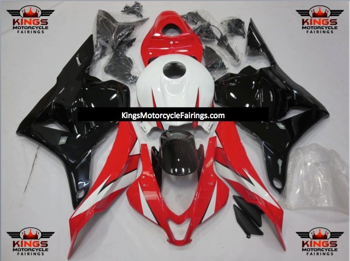 Red, Black and White Fairing Kit for a 2009, 2010, 2011 & 2012 Honda CBR600RR motorcycle