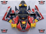 Red, Navy Blue and Yellow RedBull Fairing Kit for a 2013, 2014, 2015, 2016, 2017, 2018, 2019, 2020 & 2021 Honda CBR600RR motorcycle