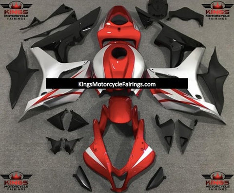 Honda CBR600RR (2007-2008) Red, Silver & Black Fairings