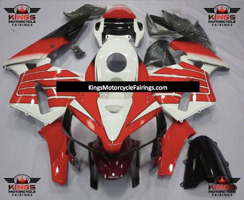 Honda CBR600RR (2005-2006) Red, White & Black Striped Wing Fairings