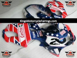Red, White and Blue Star Fairing Kit for a 1999 & 2000 Honda CBR600F4 motorcycle