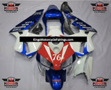 Red, White and Blue HRC #76 Fairing Kit for a 2003 and 2004 Honda CBR600RR motorcycle