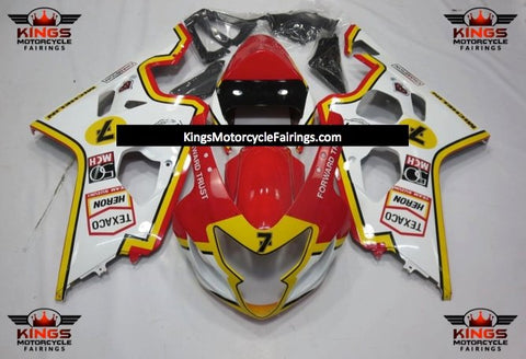 Suzuki GSXR600 (2004-2005) Red, White & Yellow Texaco Fairings