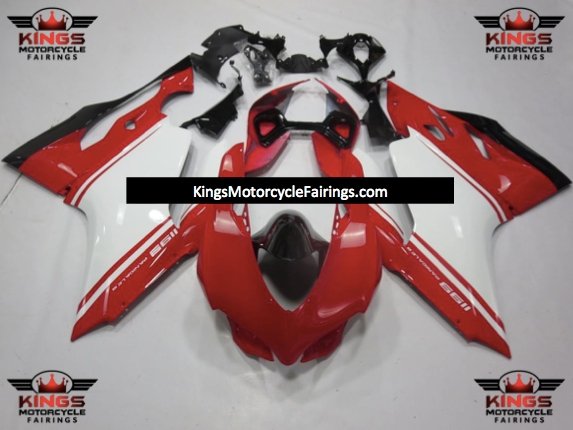 Ducati 1199 (2011-2014) Red, White & Black OEM Style Fairings at KingsMotorcycleFairings.com