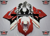 Red, White and Black Audi Dunlop Fairing Kit for a 2011, 2012, 2013 & 2014 Ducati 1199 motorcycle.