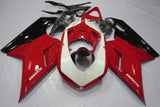 Red, White & Black Fairing Kit for a 2007, 2008, 2009, 2010, 2011 & 2012 Ducati 1098 motorcycle