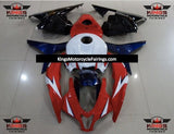Red, White, Dark Blue and Black Fairing Kit for a 2009, 2010, 2011 & 2012 Honda CBR600RR motorcycle