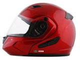 DOT Double Retractable Visor Modular Red Kings Motorcycle Helmet - RF18BG
