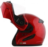 Red DOT certified Flip-Up/Modular Full Face Motorcycle Helmet with a Dual Shield System