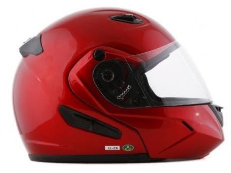 DOT Double Retractable Visor Modular Red Kings Motorcycle Helmet - RF18BG