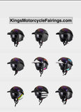 Carbon Fiber RHKC Open Face Motorcycle Helmets at KingsMotorcycleFairings.com