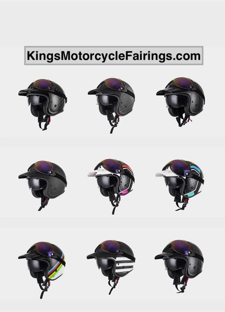 carbon fiber half motorcycle helmets Carbon Fiber Honeycomb Motorcycle Helmet