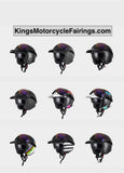 Carbon Fiber RHKC Open Face Motorcycle Helmets at KingsMotorcycleFairings.com