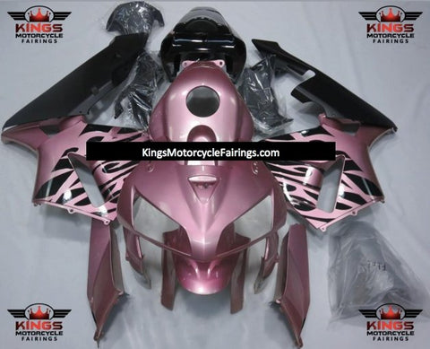 Honda CBR600RR (2005-2006) Rose Pink & Black Tribal Fairings