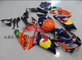 Dark Blue and Orange, Red Bull Fairing Kit for a 2006, 2007, 2008, 2009, 2010, 2011 Aprilia RS125 motorcycle