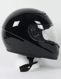DOT approved gloss black full face motorcycle helmet 