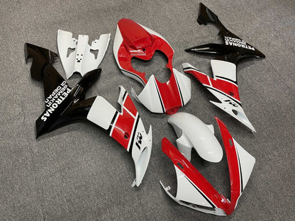 White, Red and Black Fairing Kit for a 2004, 2005 & 2006 Yamaha YZF-R1 motorcycle