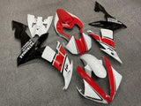 White, Red and Black Fairing Kit for a 2004, 2005 & 2006 Yamaha YZF-R1 motorcycle