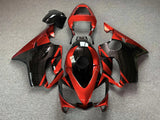 Red and Black Fairing Kit for a 2001, 2002, 2003 Honda CBR600F4i motorcycle