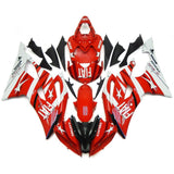 Red, White and Black Star FIAT Fairing Kit for a 2008, 2009, 2010, 2011, 2012, 2013, 2014, 2015 & 2016 Yamaha YZF-R6 motorcycle
