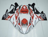 White, Black and Red Fairing Kit for a 2013, 2014, 2015 & 2016 Triumph Daytona 675 motorcycle