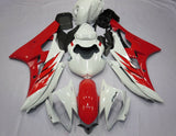 Red, White and Black Fairing Kit for a 2006 & 2007 Yamaha YZF-R6 motorcycle.