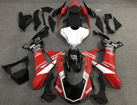 Yamaha YZF-R1 (2020-2023) Red, Black & White Fairings at KingsMotorcycleFairings.com