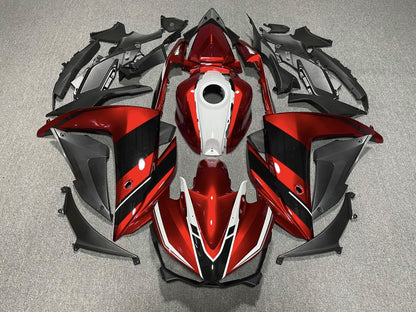 Yamaha R3 Fairings (2015-2018) Candy Red, Black, White at KingsMotorcycleFairings.com