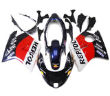 Black, Red and White Repsol Fairing Kit for a 1996, 1997, 1998, 1999, 2000, 2001, 2002, 2003, 2004, 2005, 2006 & 2007 Honda CBR1100XX Super Blackbird motorcycle