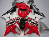Red, Black and White Fairing Kit for a 2006 & 2007 Yamaha YZF-R6 motorcycle
