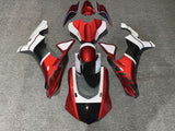 Red, White and Faux Carbon Fiber Fairing Kit for a 2015, 2016, 2017, 2018 & 2019 Yamaha YZF-R1 motorcycle