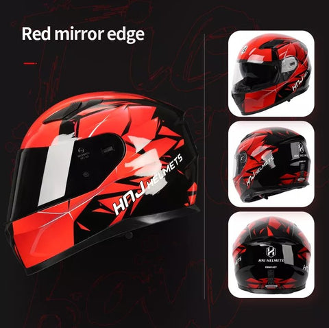 Red and Black Edge HNJ Full-Face Motorcycle Helmet is brought to you by KingsMotorcycleFairings.com