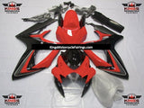  Red, Black and Gray Fairing Kit for a 2006 & 2007 Suzuki GSX-R750 motorcycle