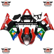 Suzuki GSXR1000 (2003-2004) Red, Black & Green JOMO Fairings