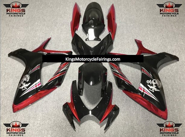 Suzuki GSXR600 (2006-2007) Red, Black & Silver Marine Fairings