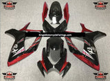 Red, Black and Silver Marine Fairing Kit for a 2006 & 2007 Suzuki GSX-R750 motorcycle