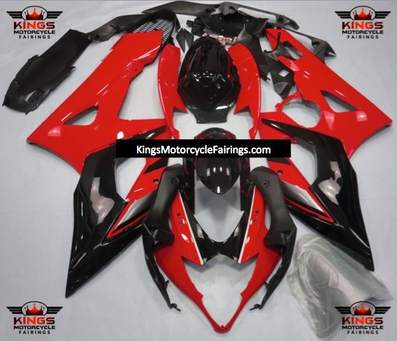 Suzuki GSXR1000 (2005-2006) Red, Black & Silver Fairings