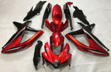 Red, Black and Silver Fairing Kit for a 2008, 2009, & 2010 Suzuki GSX-R600 motorcycle