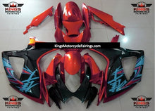Suzuki GSXR600 (2006-2007) Red, Black & Turquoise Blue Fairings