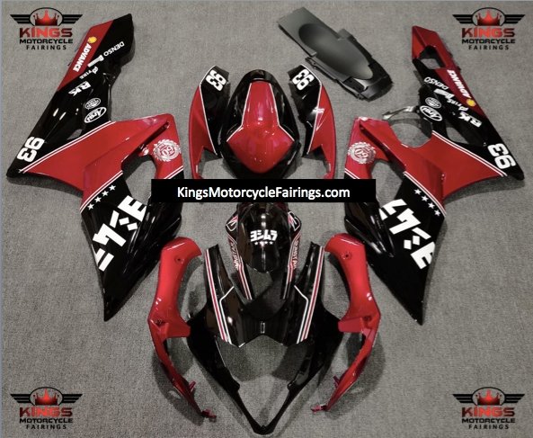 Suzuki GSXR1000 (2005-2006) Red, Black & White #93 Fairings