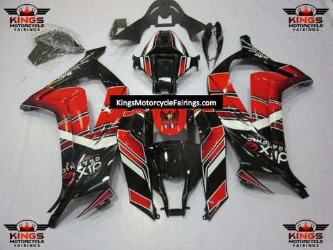 Fairing Kit for a Kawasaki Ninja ZX10R (2011-2015) Red, Black & White