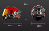 Red & Gray Shocks Motorcycle Helmet at KingsMotorcycleFairings.com