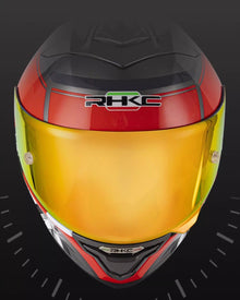 Red & Gray Shocks Motorcycle Helmet at KingsMotorcycleFairings.com